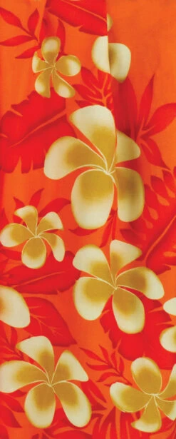 Aloha Sarong - Plumerias -Clothing Sales Store Swatch SarongTube Plumeria Orange 78202.1593085433.1280.1280 68888.1690493719